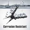 Piscifun Fishing Pliers, Saltwater Fishing Pliers with Split Ring, Fish Hook Remover, Corrosion Resistance Fly Fishing Pliers with Braid Cutters, Sheath and Lanyard, Fishing Gear Gifts for Men (Black)