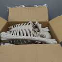 5.75ft Life Size Giant Halloween Skeleton, 69" Posable Full Body Skeleton with Movable Joints, Halloween Skeleton Decorations for Yard Porch Outdoor Indoor Haunted House Graveyard