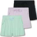 Real Essentials 3 Pack: Womens Ultra-Soft Athletic Lounge Casual Sweat Shorts with Pockets (Available in Plus Size) (Large, Set 12)