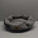 Asvin Small Dog Bed for Small Dogs, Cat Beds for Indoor Cats, Pet Bed for Puppy and Kitty, Extra Soft & Machine Washable with Anti-Slip & Water-Resistant Oxford Bottom, Grey (Small (Pack of 1))