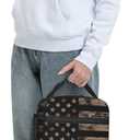 American Flag With Desert Camouflage Insulated Lunch Bag - Reusable Lunch Box - Portable Lunch Tote For Women Men And Kids
