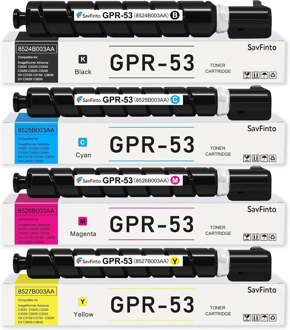 GPR-53 GPR53 Toner Cartridge (4-Pack) GPR 53 Compatible with Canon