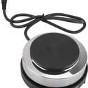 Maxmartt Mini Electric Heater Stove, 500W Round Hot Plate Portable Countertop Burner For Ceramic Glass Kettle Single Plate Cooktop, Easy to Multifunction Home Kitchen Hot (US Plug 110V)