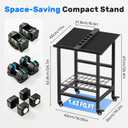 Adjustable Dumbbell Stand, Dumbbell Rack with Wheels, 500LBS Capacity