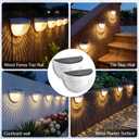 VIHOSE 12 Pack Raised Garden Bed Solar Lights Magnetic with Dusk to Dawn Sensors Wide Angle IPX4 Waterproof Solar Powered Lights Outdoor for Planter Raised Beds Garden Patio Yard Fence, Warm White