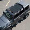 Top Sunshade Fit for Ford Bronco 4-Door 2021-2025, Full Length Sun Shade Bimini, Premium Mesh Bikini Roof Top Shade Screen Blocks UV, Wind & Noise, Black