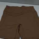 Runhit Biker Shorts Women Spandex Yoga Gym Workout Running Athletic No Front Seam High Waisted Tummy Control Seamless Compression Pockets 6" Brown XL