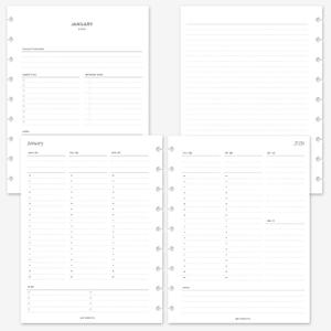 MAY PAPER CO. 2026 Classic Happy Planner Week on Two Pages Weekly Planner Insert Agenda Refill for 9-Discs Classic HP Notebook 7 x 9.25 (Vertical Hourly)