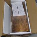 QEEIG Bathroom Shelves Over Toilet - Paper Storage Wall Mounted Farmhouse Decor Decorations Aesthetic Dcor Sign Small Floating Shelf 2+1 Set 16 inch, Rustic Brown (020BN)