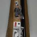 Curtain Rods for Windows 35-47 inch, 5/8 inch Matte Black Curtain Rod with Brackets Adjustable Telescoping for Bedroom Kitchen Study Living Room