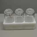 Glass Jars with Airtight Lid, Large Glass Food Storage Jars, 3 Pack Wide Mouth Airtight Glass Jars ffor Flour, Cereal, Coffee, Pasta and Canning(70OZ)