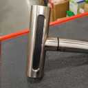 Lefton Pull-Out Waterfall Kitchen Faucet with Temperature Display, Two Water Outlet Modes, Single Hole, Brushed Nickel, KF2209-0