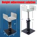 2 Pack U-Shaped Floor Jack - Adjustable Steel Beam Support for 4x2, 4x4, 4x6 Joists Heavy Duty Screw Jack with U-Head Telepost & House Jack.6-8.5 Inch Adjustment Range.