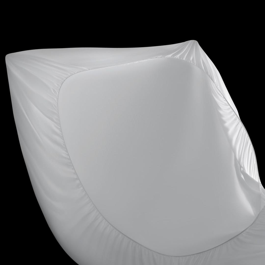 King Mattress Protector Tencel Luxury 100% Waterproof Mattress Protector,Silky Soft & Breathable,Noiseless Cooling Mattress Pad Cover Fitted 18" Deep Pocket(White,78.1"x80.1")