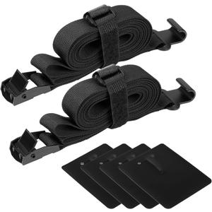 SATINIOR 2 Pcs 61 Inch Bike Rack Support Strap with 4 Car Scratch Protector, Heavy Duty Nylon Cam Buckle Cinch Straps, Adjustable Bike Rack Tie Down Straps, for Car Motorcycle Truck Trailer