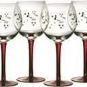 Pflatzgraff Winterberry Wine Goblets, Set Of 4, Clear, 13 fluid ounces (Multicolor)