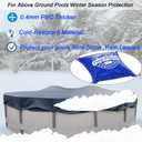 4x4ft Pool Pillow for Above Ground Pools, 0.5mm Extra Thick & Strong Cold-Resistant Poo l Pi llows for Closing Winter, Pool Pillow for Winterizing to Last All Season(with 33ft Rope)