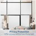 rabbitgoo Window Privacy Film, Non-Adhesive Frosted Glass Window Film for Bathroom, Static Cling Heat Blocking Stickers for Home Indoor Opaque Frosting Coverings House Tint, Matte White 23.6" x 78.7"