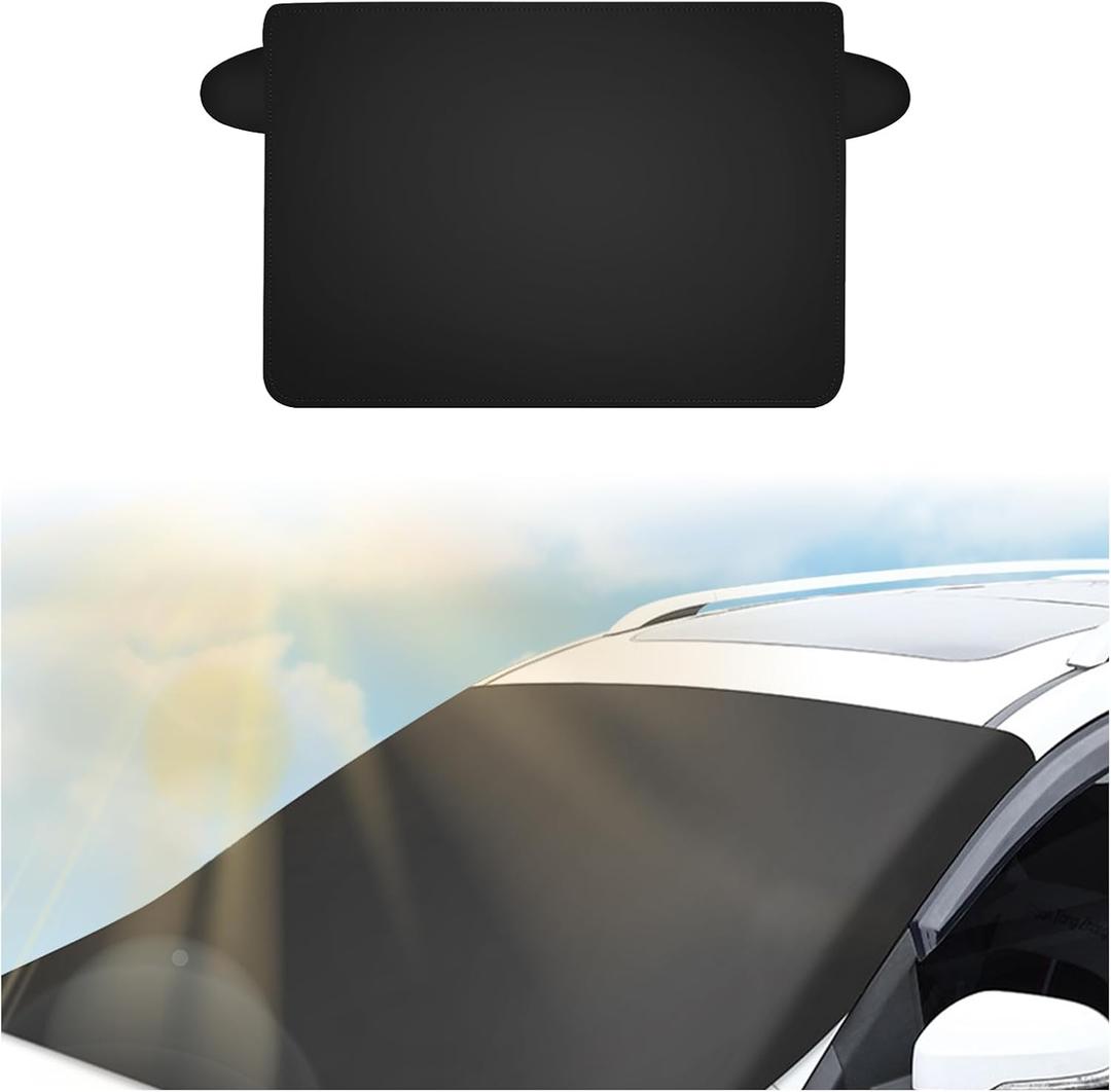carleef Magnetic Car Windshield Sun Shade,Anti-Theft Sun Shade for Car Windshield with 5 Invisible Magnets,All-Season Universal Front Cars Sunshades for Windshields Cars Accessories