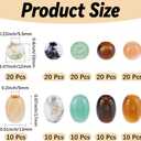 1 Box 150PCS Acrylic Large Hole Hair Beads Round Oval Opaque European Imitation Painted Stone Loose Spacer Polished Barrel Macrame Bead Bulk for Jewelry Making Bracelet Necklaces DIY Craft