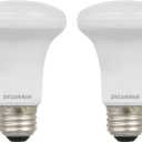SYLVANIA LED Flood R20 Light Bulb, 50W=5W, 10 Year, 325 Lumens, E26 Medium Base, Dimmable, 2700K, Soft White - 2 Pack (73993)