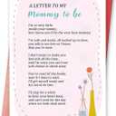 Heartfelt Poem Mother's Day Card for Mother to Be, Mother's Day Gifts for Pregnant Women from Baby, Romantic Baby Shower Card for New Mom (PM-10-83)