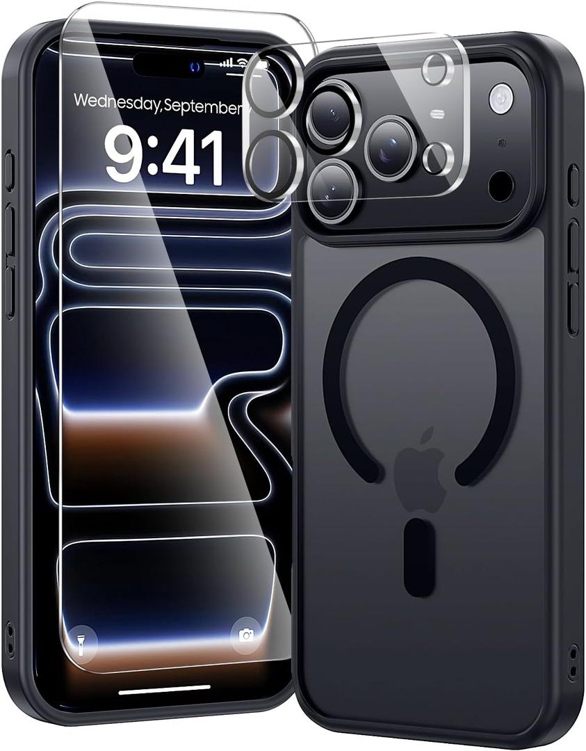 toushion 3 in 1 for iPhone 17 Pro Max Case Matte Black