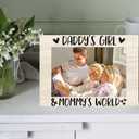 New Baby Photo Frame Gifts for Daughter, Daddy's Girl and Mommy's World Picture Frame, 4x6 inch Photo