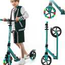 WAYPLUS KS1 Kick Scooter for Ages 6+,Kid, Teens & Adults. Max Load 240 LBS. Foldable, Lightweight, 8IN Big Wheels for Kids, Teen and Adults, 4 Adjustable Levels. Bearing ABEC9 FED Fitness