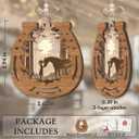 3 x Girl Horse Lovers Ornament 2025, Horse Gifts for Women, Girls, Teens, Kids, Wooden Ornaments for Christmas Horse Themed Party Decorations, Animal Lover Gifts as Christmas Horse Decor