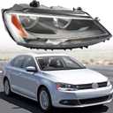 labwork Headlight Assembly Replacement for Jetta 2011-2018 Halogen Model Headlight Headlamp Right Set Passenger Side