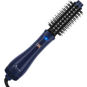 Hair Dryer Brush, Aima Beauty 4-in-1 Upgrade Hot Air Straightener Curler Function for Women, Hair Styling Tools, Prussian Blue-Round (1.26"/ 32mm Round Barrel)