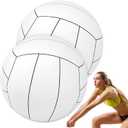 Meooeck 2 Pcs 40 Inch Giant Inflatable Volleyball Party Decorations Large Beach Inflatable Sports Balls White Pool Volleyball for Outdoor Activity Sports Themed Party Favors