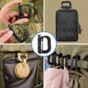 MUCHER 2 Pack Molle Pouches Tactical Pouches EDC Pouch Organizer Molle Bag Utility Pouch with 4 Carabiners for Outdoor Hiking Hunting Camping Training