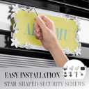 Flower Bling License Plate Frame Tag Holder Cover  Cute Girly Car Accessory for Women, 3D Shining Chrome Painted Zinc Alloy Metal, Trendy and Rust-Resistant Design, Fits US & Canada