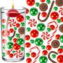 Sukh 6150 PCS Christmas Candy Cane Vase Filler Decor - Christmas Beads Plastic Cane Canes Water Gel Beads Ornaments for Christmas Vase Filler Home Dinning Table Centerpiece Party Decor