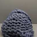 Bigacogo Chunky Knit Throw Blanket for Couch, 40x60 inches, 100% Hand Knitted with Thick Jumbo Chenille Yarn, Cozy Soft Large Rope Knot Cable Crochet Blankets for Sofa Bed Living Room, Cold Sea Blue