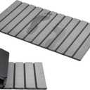 AWW Foldable Stone Bath Mat, Quick Dry Diatomaceous Earth Bath Mat with Non-Slip Mat, Super Absorbent, Easy to Clean, Compact for Small Bathrooms, 31.5 x 15.7, Grey