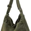 Canvas Tote Bag Casual Hobo Crossbody Shoulder Bag for Women and Men Large Purse Messenger Bag Travel Work, Army Green