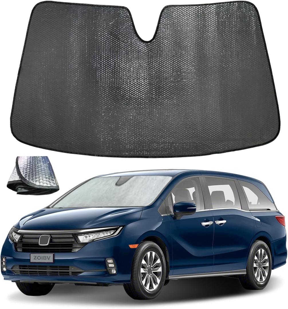 Windshield Sun Shade for Chevrolet Chevy Traverse 2018-2023, 5-Layer Bubble Foldable Thicken Front Window Sunshade Sun Visor Protection Accessories - Blocks Heat & UV Rays​​ Keep Car Cooler