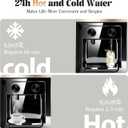 Top-Loading Countertop Water Dispenser for 1.2 to 5 Gallon Bottles, Hot & Cold Water Cooler Dispenser with Rotating Dual Spout, No-Press Dispensing, Visual Door Cover for Kitchen, Office, Bedside Use