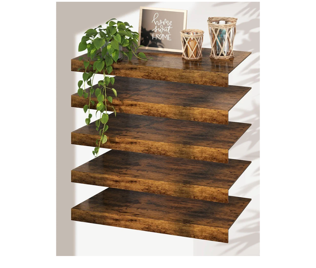 Wire Rack Covers for Shelves – Engineered Wood Shelf Covers for Wire Shelving, Rustic Farmhouse Style for Pantry, Closet & Utility (5 Pack, 24" W × 16" D) Wire Rack Covers for Shelves – Engineered Wood Shelf Covers for Wire Shelving, Rustic Farmhouse Style for Pantry, Closet & Utility (5 Pack, 24" W × 16" D)