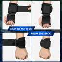 SPORTIC Weight Lifting Hooks (Pair) - Heavy Duty Lifting Wrist Straps, Hand Grip Support for Deadlifts, Pull Ups, Shrugs, Weightlifting Hooks Gym Gloves for Men and Women (Black)