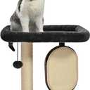 Amazon Basics Single-Platform Cat Tree with Scratching Post and Pad for Indoor Cats, 15.7 x 11.8 x 18.5'', Gray