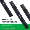L111 Mulching Blades for John Deere 42 Inch Deck L110 L100 L118 L108 GX20249 GX20433 GY20567 Lawn Tractor (2 Pack)