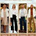 GRACE KARIN Womens Cropped Knit Sweater Blazer, Oversized Open Front Jackets 2026 Spring, Laple Cardigans Dressy Casual (White)