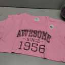 Awesome since 1956 Vintage Style Born in 1956 Birthday Gift T-Shirt (Pink, S)