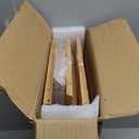 GHWIE Double Layer Bamboo Bread Box for Kitchen Counter, Large Capacity Bread Storage Bin, Bread Container with Acrylic Wavy Door Panel (Natural, Medium)