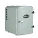 Retro White Mini Fridge Compact Personal Refrigerator 6 Soda Can Snacks Bottles