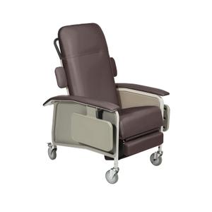 Drive Medical 4 Position Clinical Care Geri Chair Recliner, Reclining Padded Chair with Armrests, Chocolate